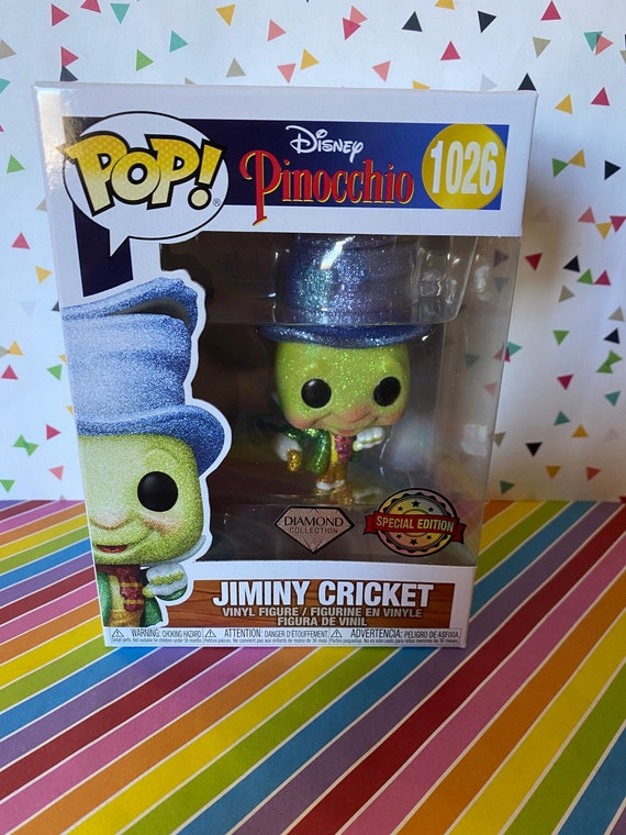 Funko Pop 1026 Pinocchio Jiminy Cricket Dimond Exclusive Boxed