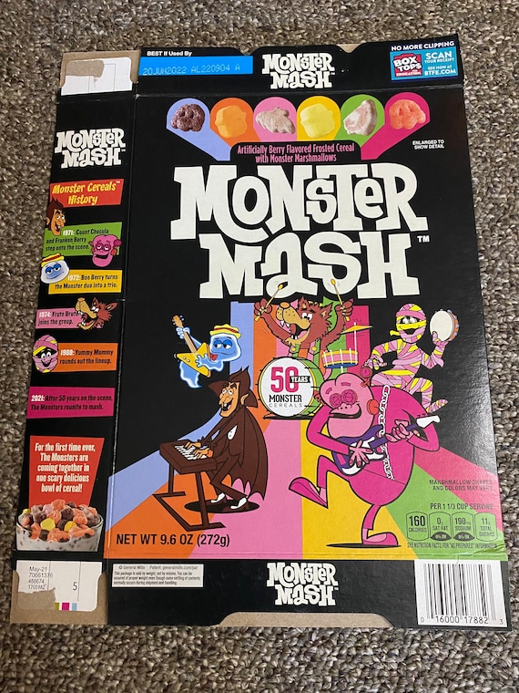 General Mills Monster Mash Cereal Box Frankenberry, Count Chocula and Boo  Berry Band - Etsy Denmark