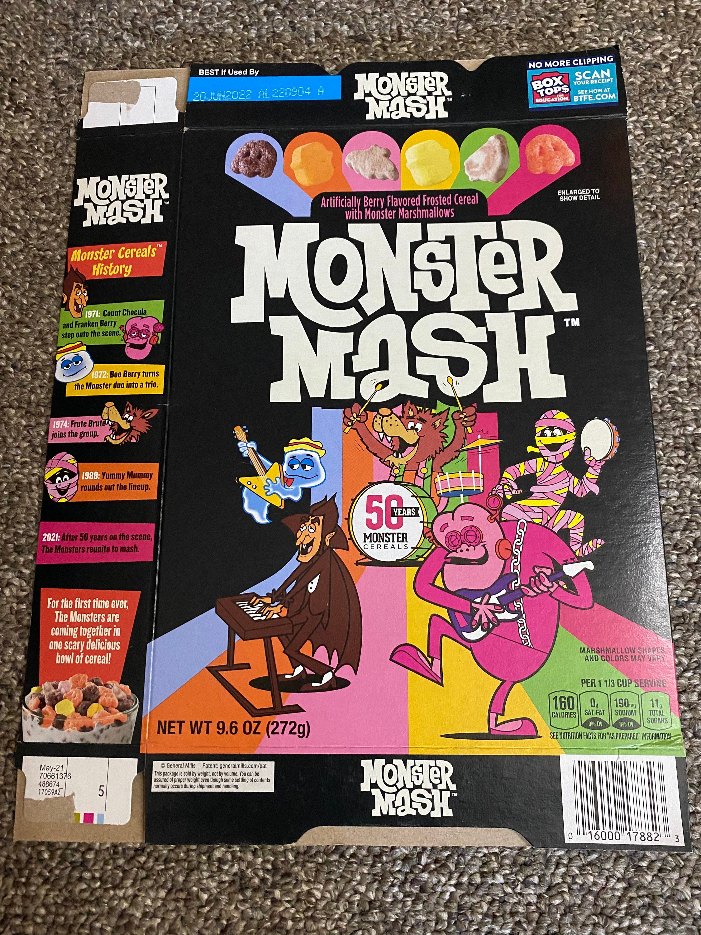 Amazon.com: General Mills Monster Cereal, Booberry, 9.6