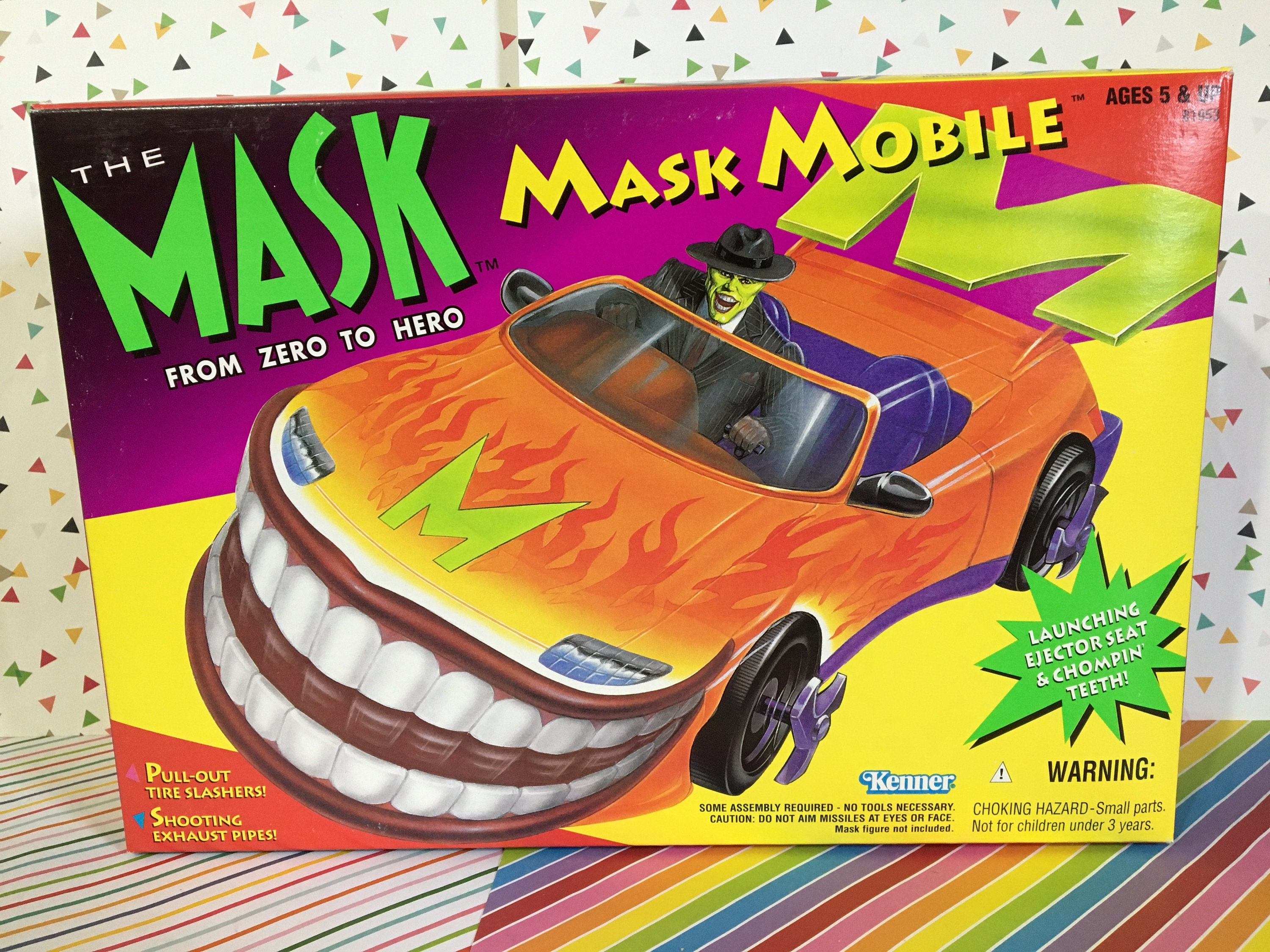 95年ケナー製!デトックス·映画“MASK”のマスク·トイ The Mask Jim Carey 1995 Movie Action Figure by Kenner for