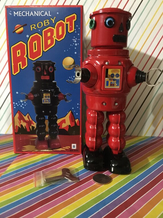 Boxed Roby Robby the Robot Forbidden Planet Tin Wind up