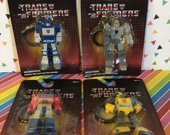 Hasbro Transformers/Decepticons Set of 4 Carded Keychain Figures - 4&quot; inches each