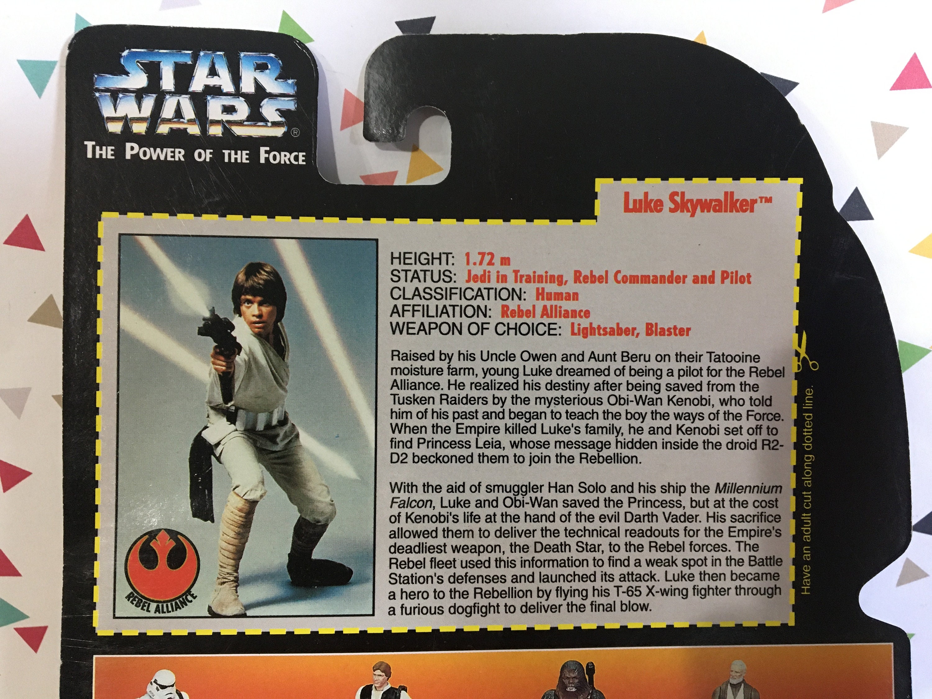 Figurine Star Wars POTF II Luke Skywalker - Sabre Court / Plateau Court - RARE 1995 MOC