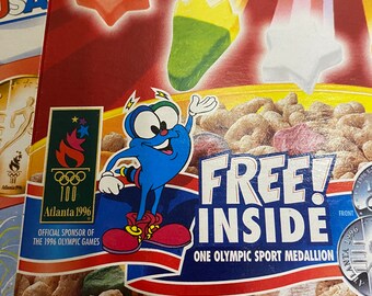 Vintage 1996 General Mills Atlantic Olympics Lucky Charm Box