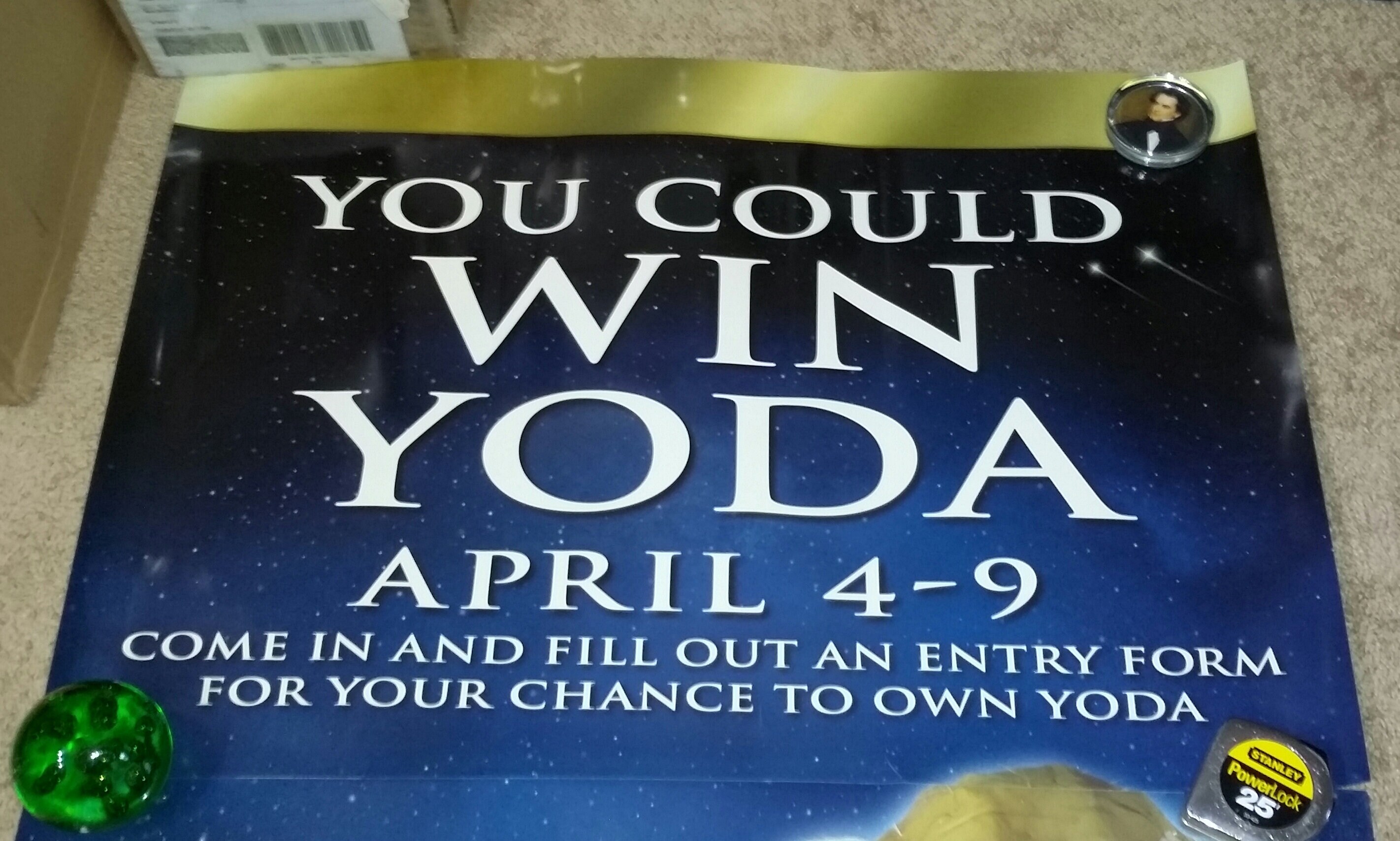 Vintage 1998 Blockbuster Star Wars Life Size Yoda Give Away Etsy