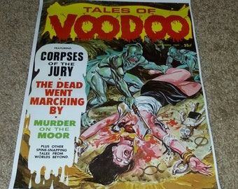 Modern Laser Print of 1969 Tales of Voodoo Horror Magazine Cover