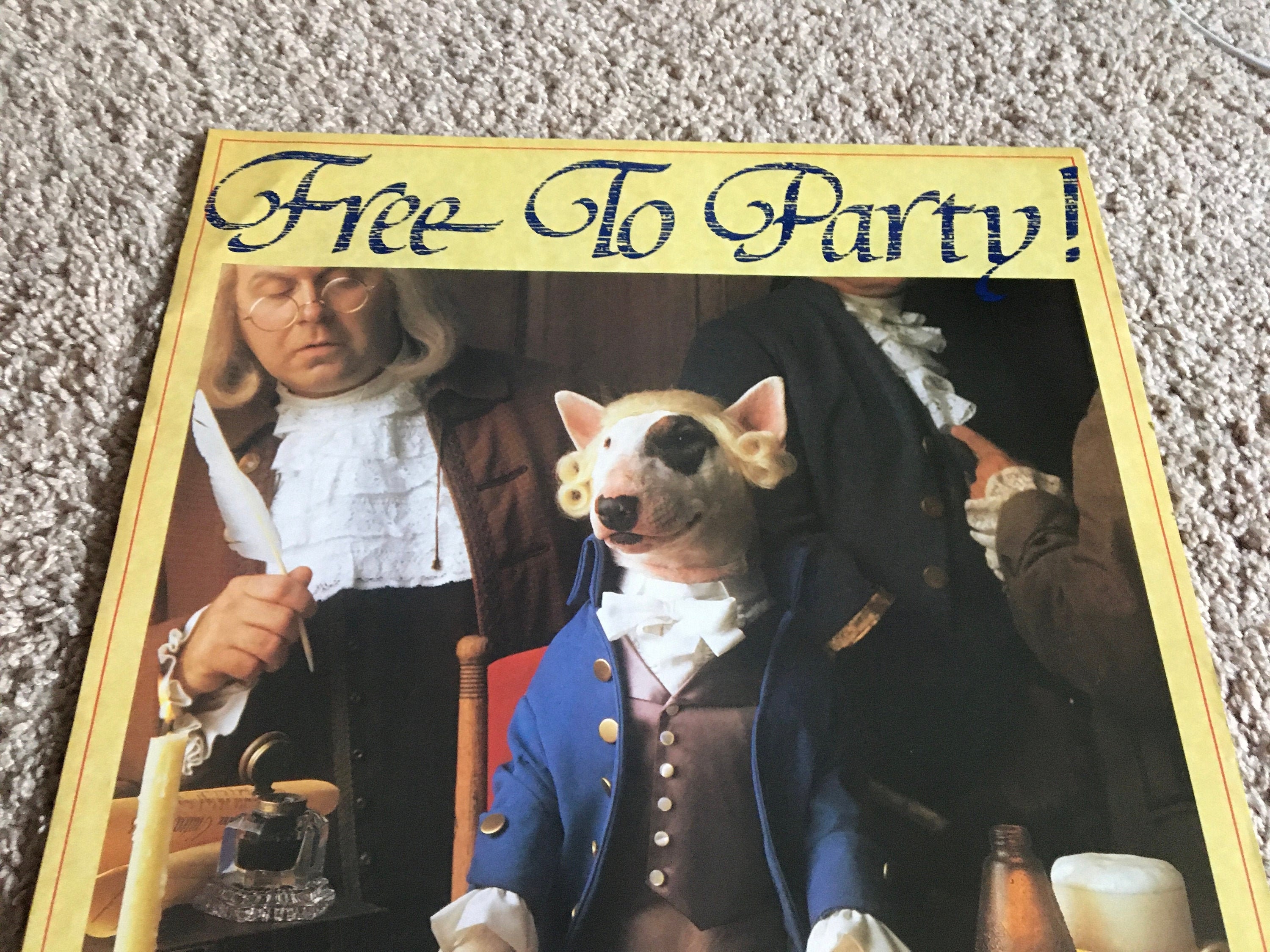 Vintage Original 1987 Budweiser Spuds Mackenzie Advertising Poster