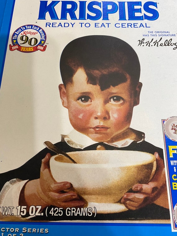 Vintage 1996 Kellogg's Rice Krispies 90th Anniversary Cereal Box