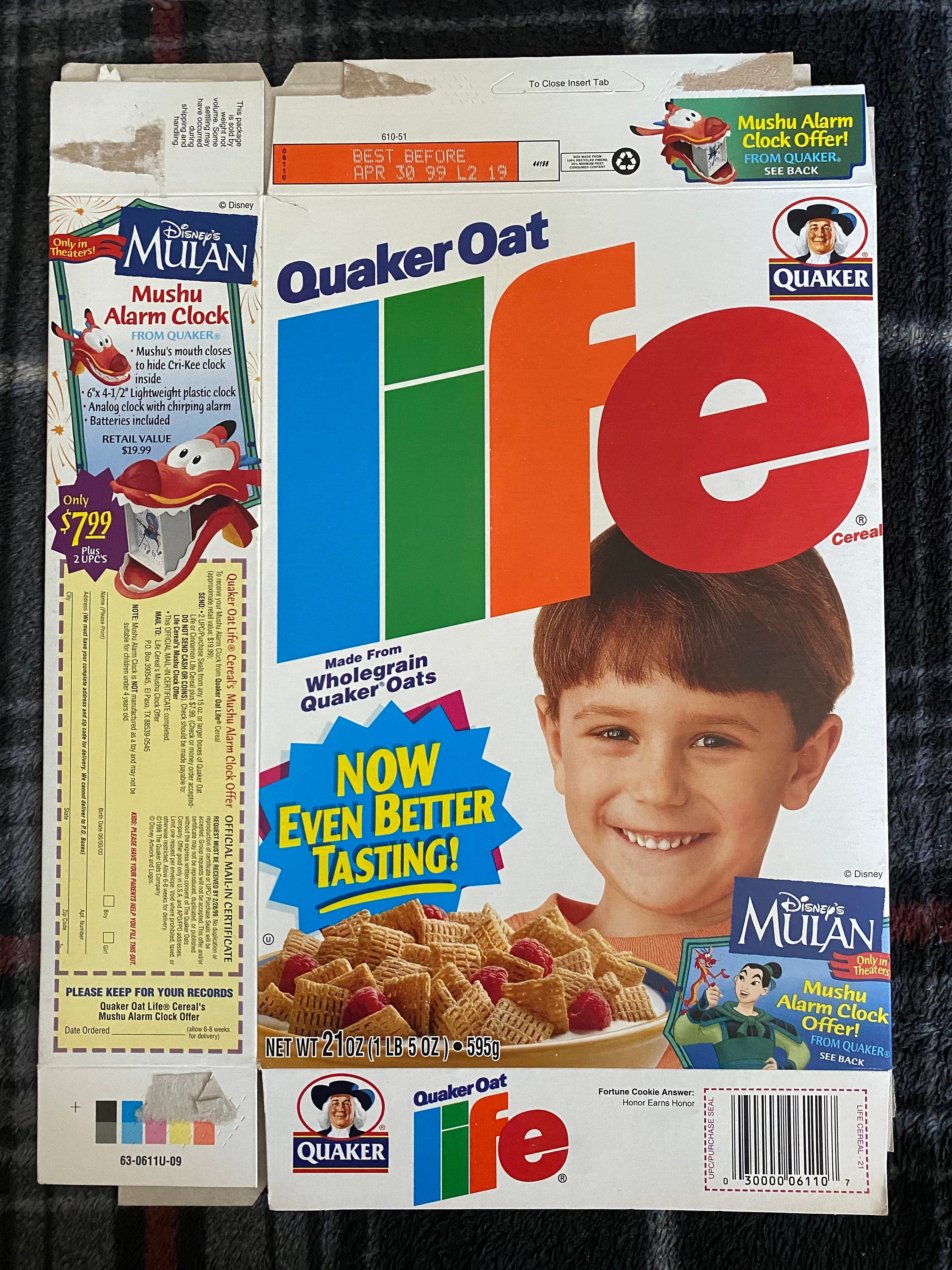 Life Total Box Life Cereal Box Side
