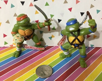 Vintage Set of 4 Yolanda Teenage Mutant Ninja Turtles PVC Figures