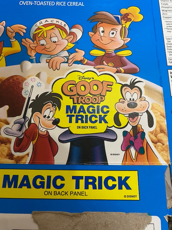 Vintage 1993 Kellogg's Rice Krispies Disney Afternoon Goof Troop