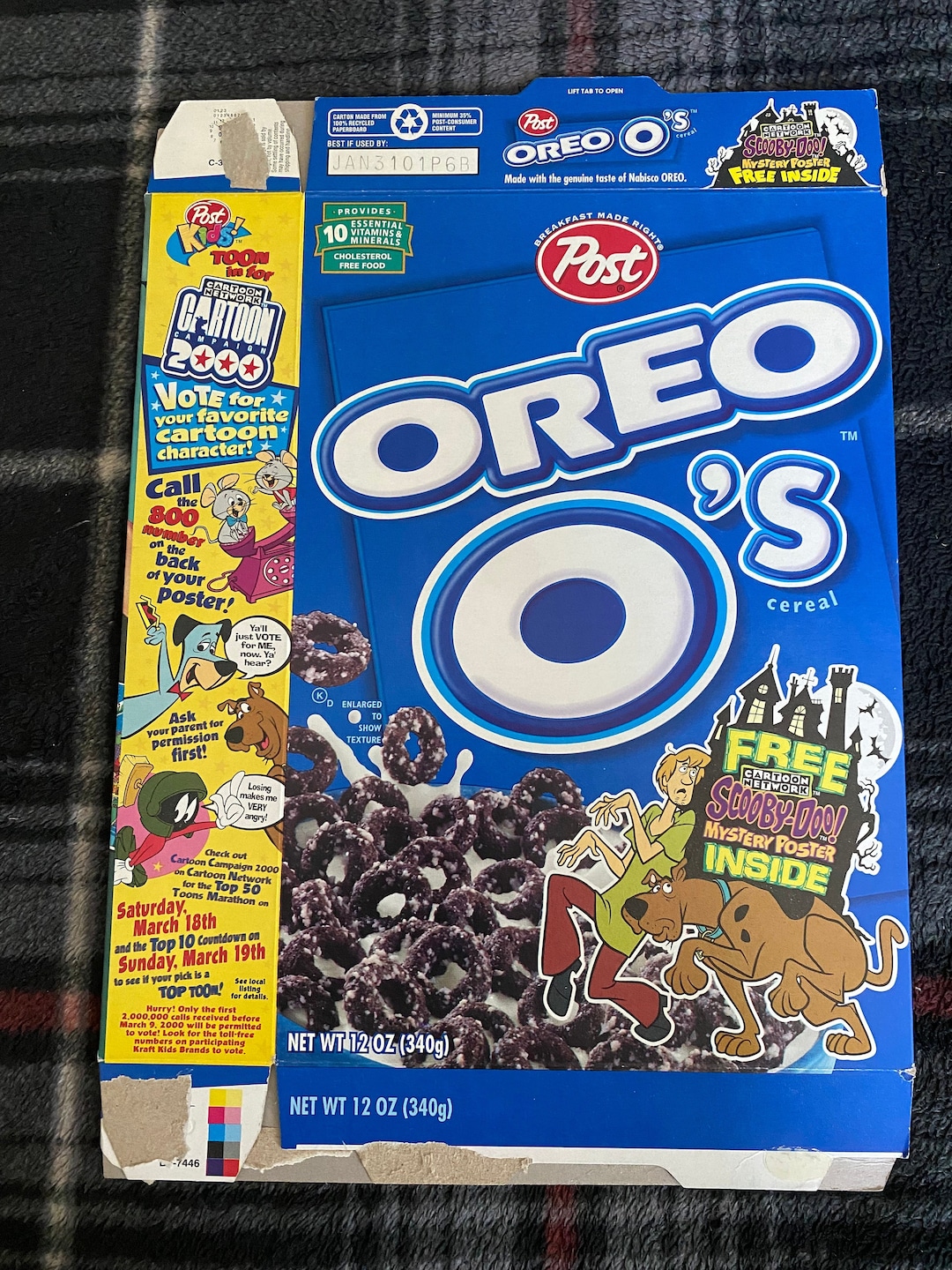 Vintage 1999 Post Oreo O's Cereal Box - Scooby Doo Poster Offer - Etsy