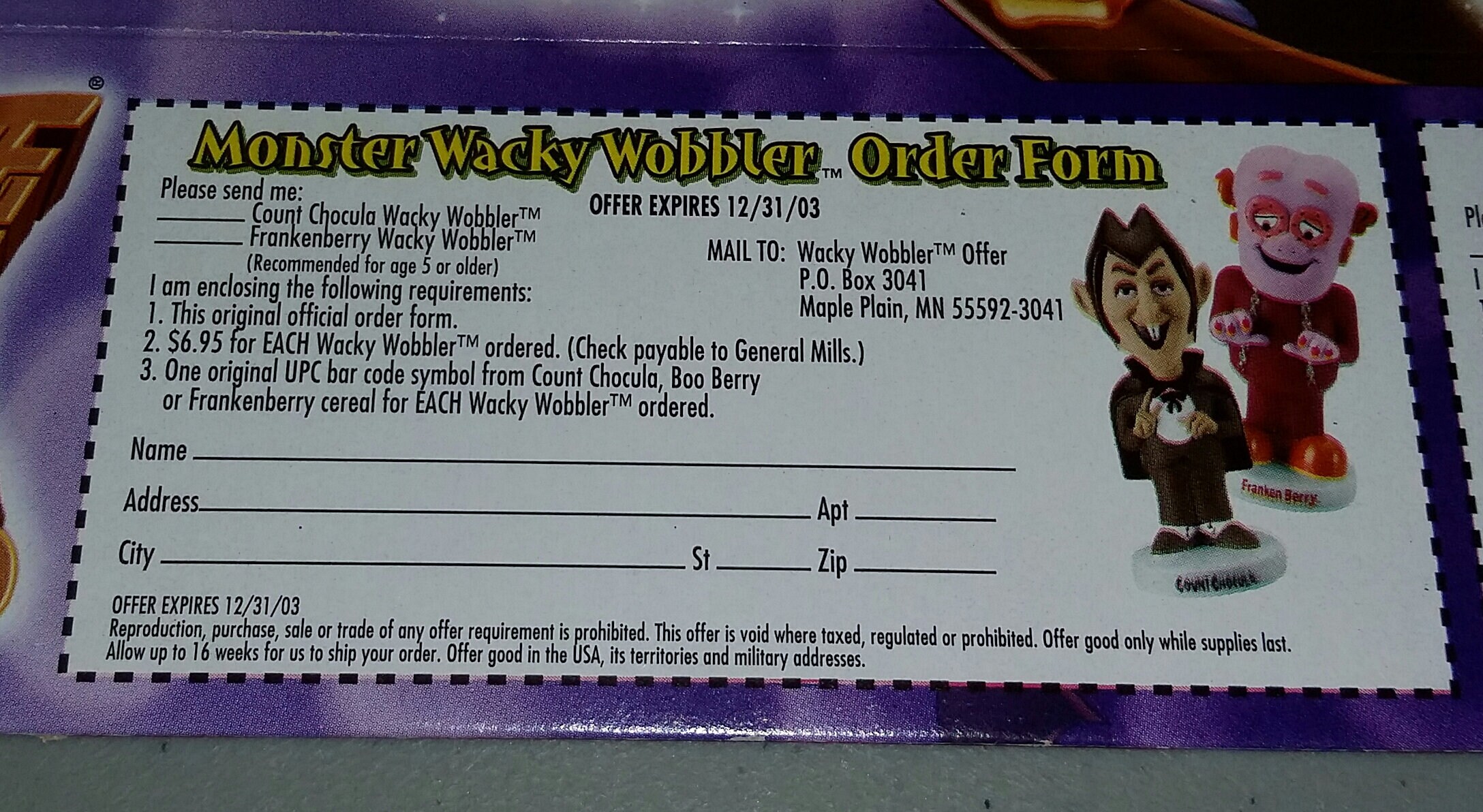 WACKY WOBBLER COUNT CHOCULA ＋Franken Franken Berry Count Chocula Funko Wacky Wobbler Bobblehead