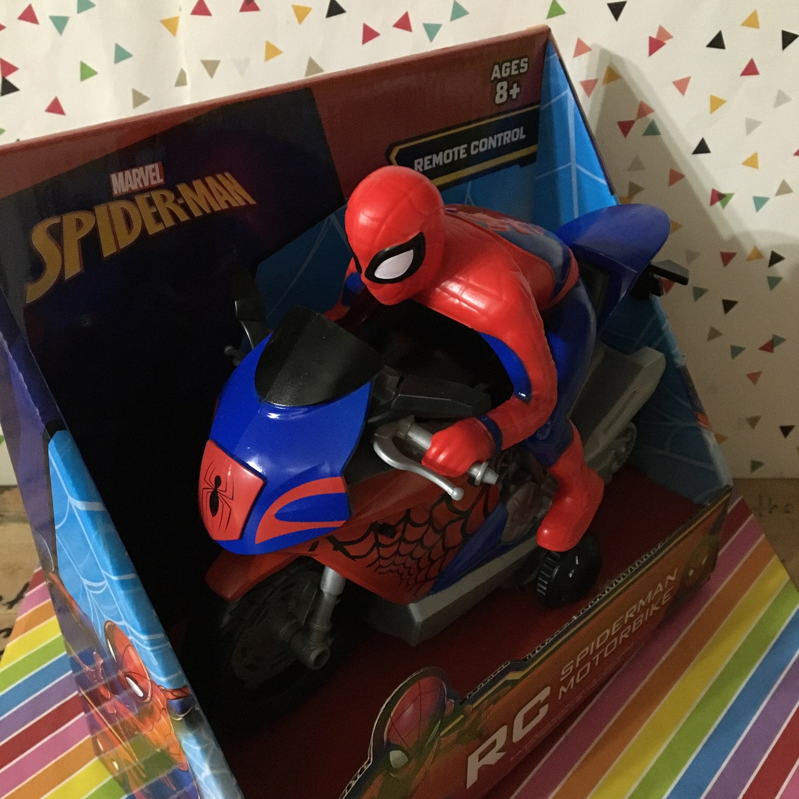 Marvel Spiderman Remote Control Motorcycle Boxed Toy Etsy