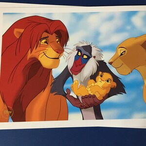 Disney Store Exclusive Diamond Edition Set of 4 Lion King Lithograph Print Portfolio image 8