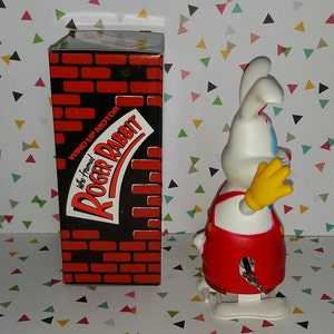 Vintage 1987 Who Framed Roger Rabbit Windup Masudaya Robot Toy Not-Working image 2