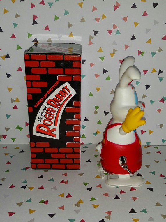 Vintage 1987 Who Framed Roger Rabbit Windup Masudaya Robot Toy