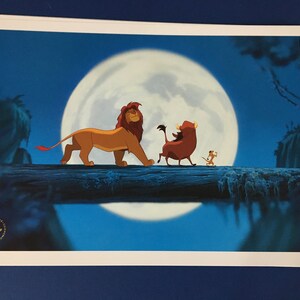 Disney Store Exclusive Diamond Edition Set of 4 Lion King Lithograph Print Portfolio image 5