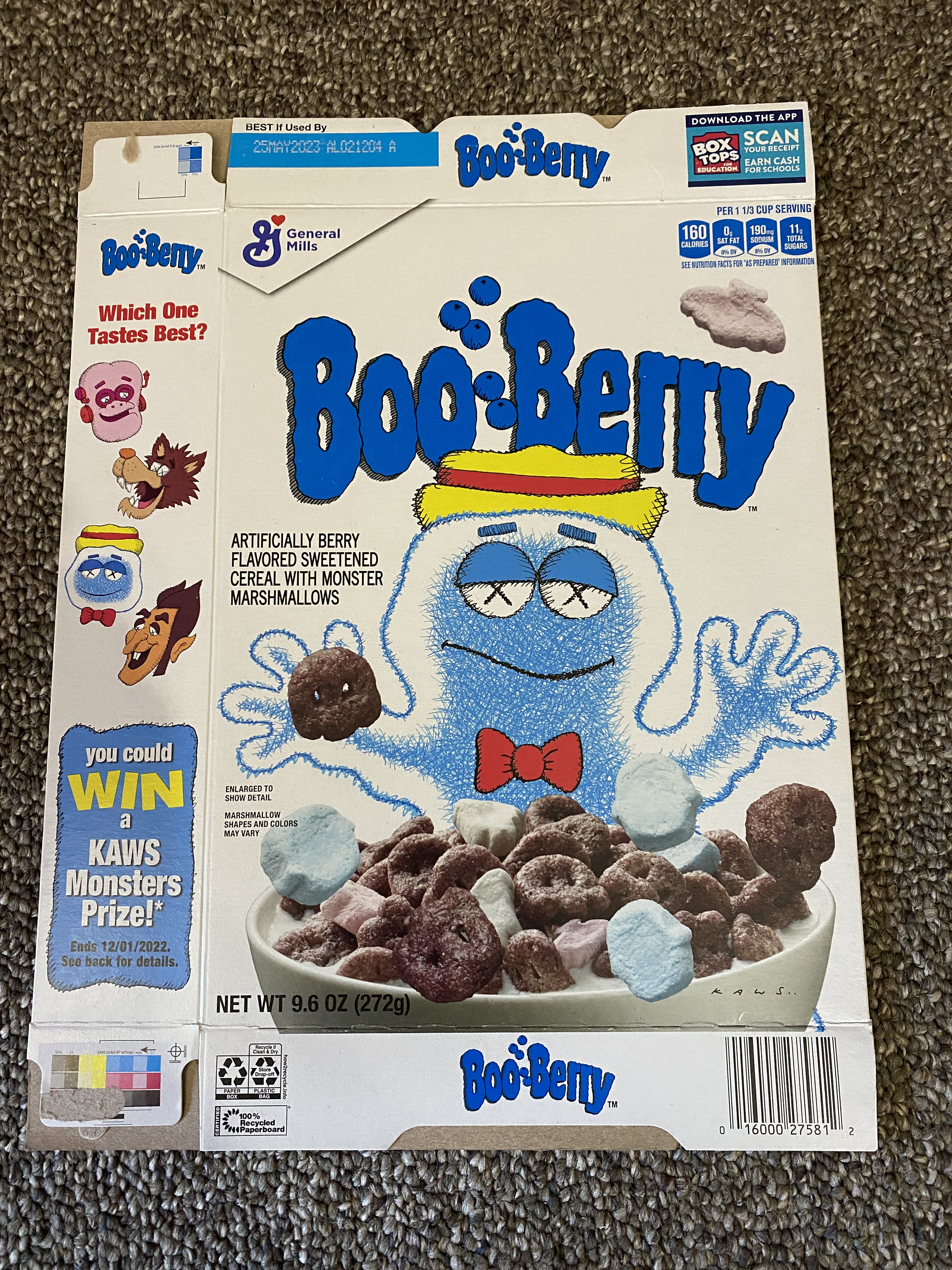 General Mills Monster Cereal Set of 4 KAWS Skull and Crossbones