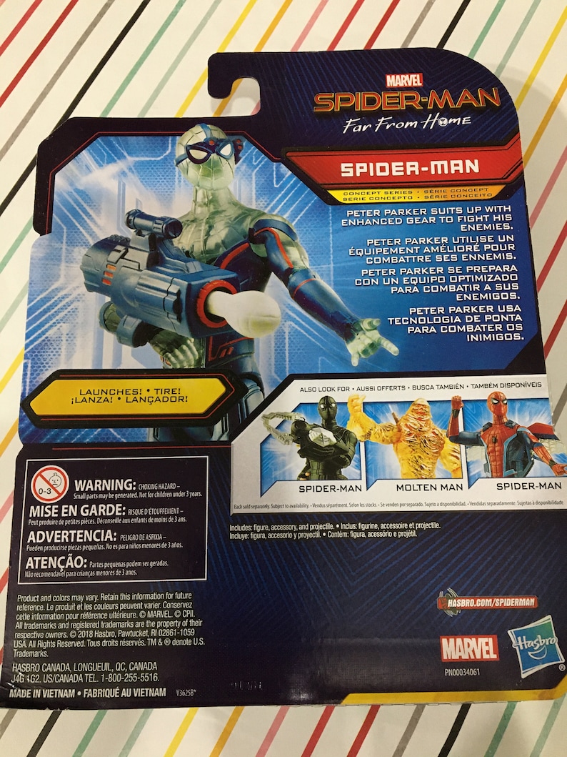Hasbro 5" Spiderman Far From Home Carded Figure afbeelding 10