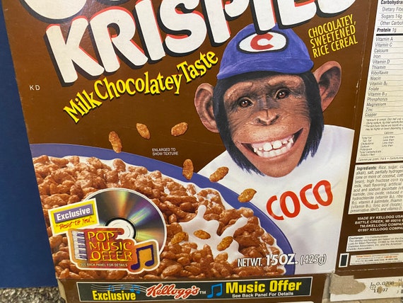 Vintage 1999 Kellogg's Cocoa Krispies Cereal Box Motown Music CD