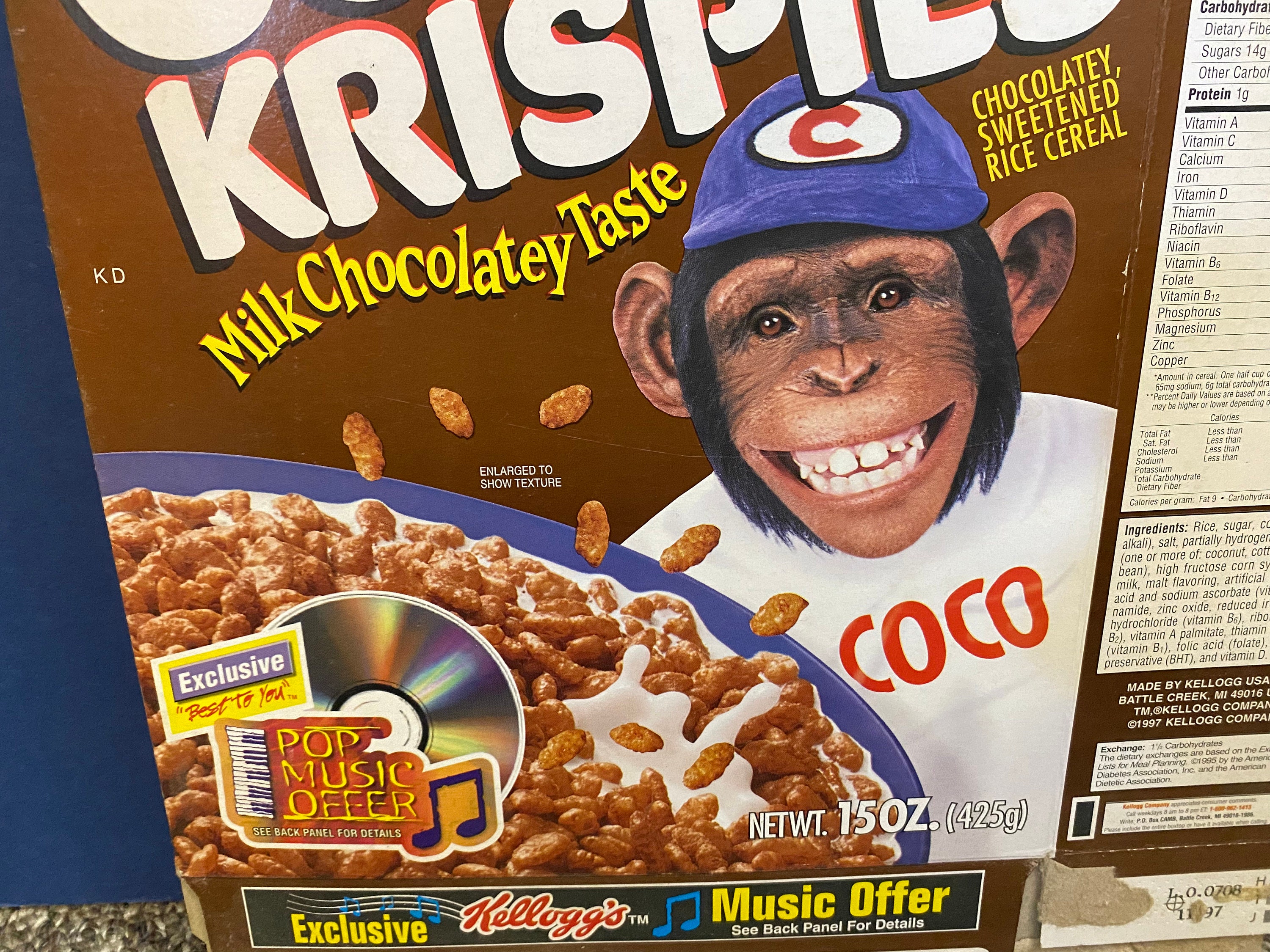 Vintage 1999 Kellogg's Cocoa Krispies Cereal Box Motown Music CD