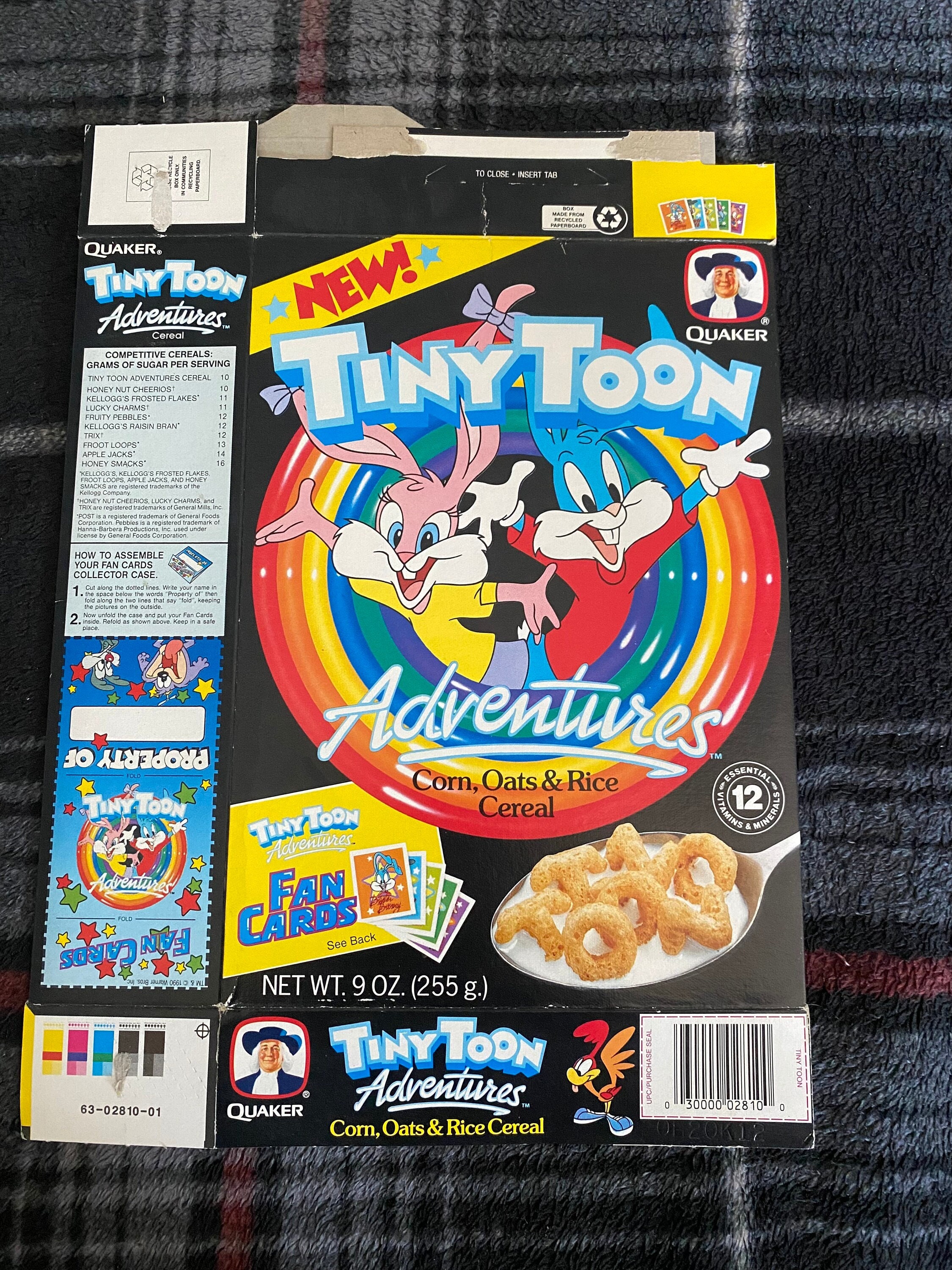 Vintage 1990 Quaker Tiny Toons Adventures Cereal Box - Etsy Vintage 1990 Quaker Tiny Toons Adventures Cereal Box - Etsy