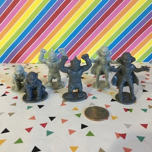 Set of 10 Universal Monsters Plastic Mini Figures -Godzilla, Cyclops