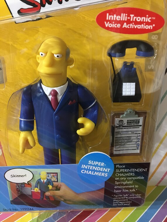 Simpsons Playmates World of Springfield Carded Super-intendent - Etsy