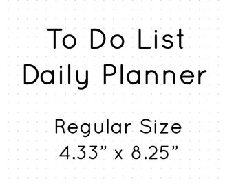 TO DO DAILY Planner To Do List Fauxdori Insert, Traveler's Notebook Insert, Midori Notebook, Daily Planner Agenda, Midori Insert, Regular