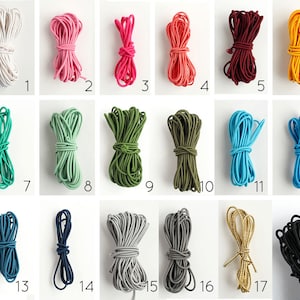 Elastic Cord By the Yard Many Colors Face Mask Fabric Traveler&#39;s Notebook Fauxdori Journal