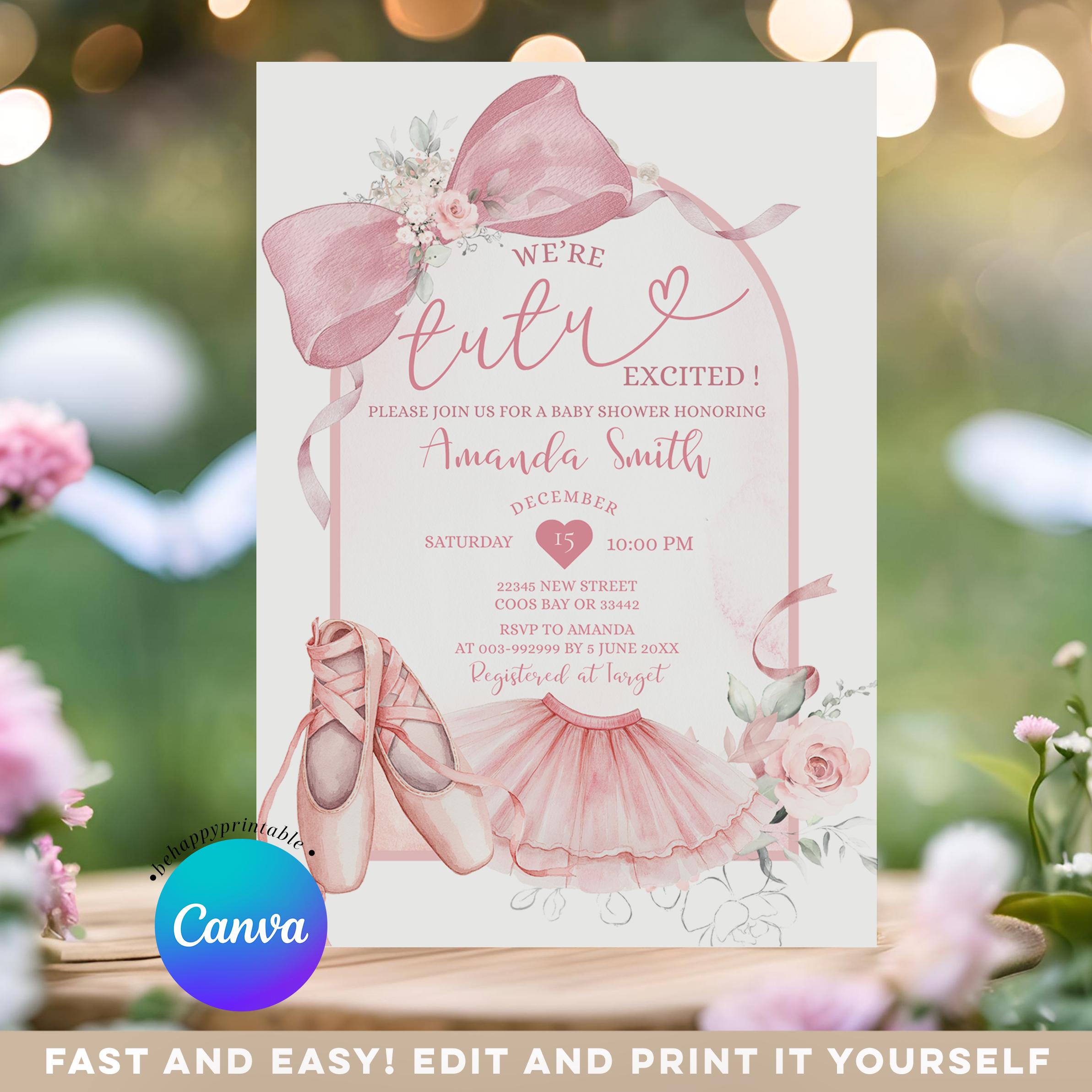 Tutu Cute Ballerina Themed Baby Shower Ideas Ballerina Baby Shower