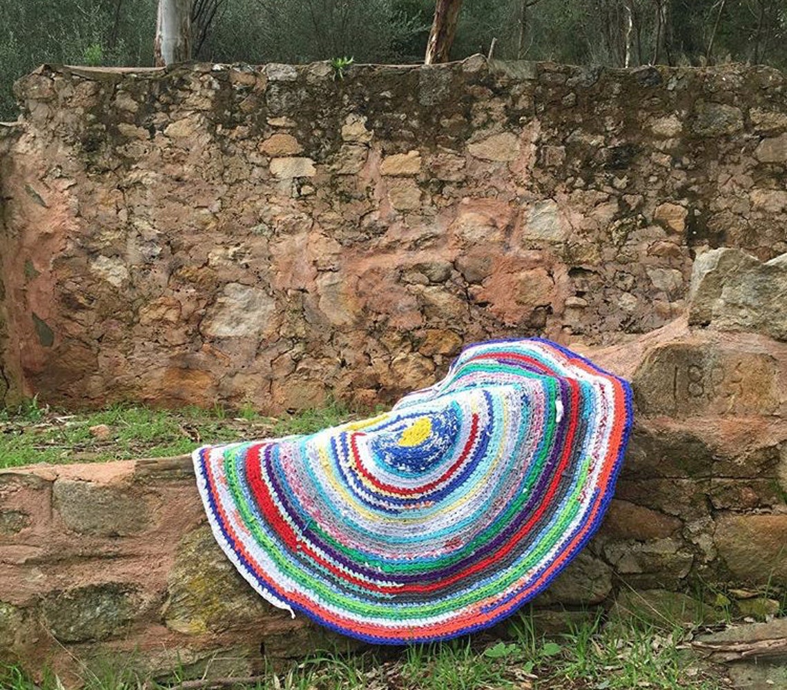 Round Crochet Rag Rug Pattern With Instructions for Making - Etsy