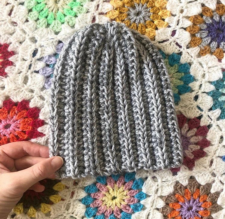 Ribbed Crochet Beanie Pattern Chunky or DK Yarn Beginner US / Etsy