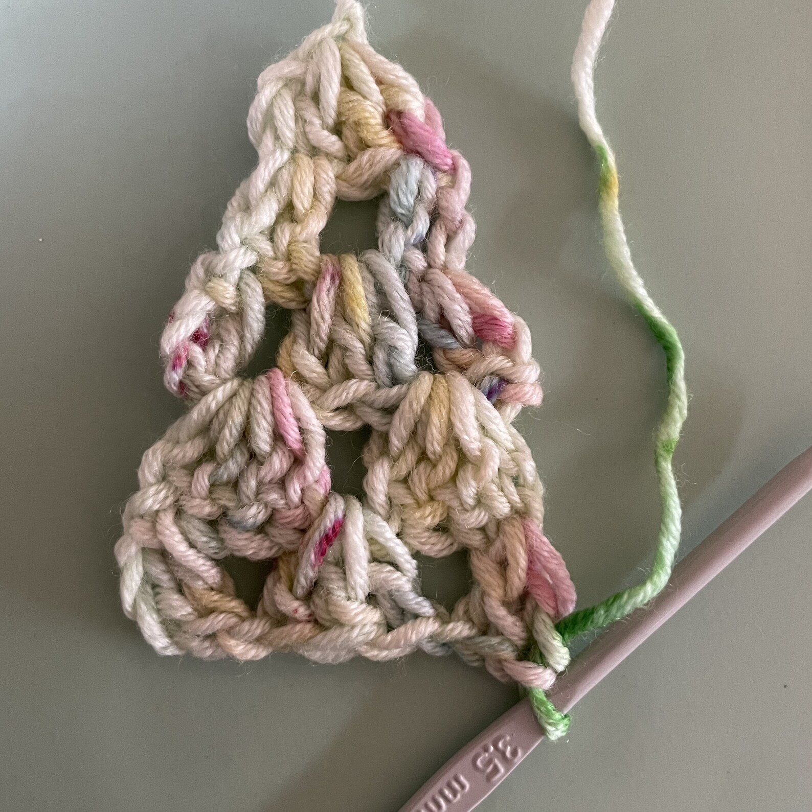 Granny Christmas Tree Crochet Pattern Scrap Yarn UK Terms Easy Etsy