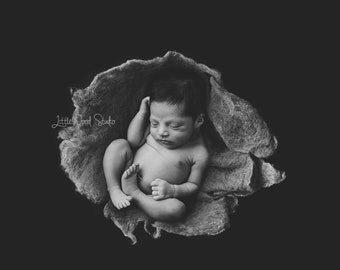 Black and White Felt Wrap Prop  Digital Newborn Backdrop