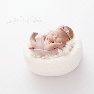 Boho Newborn Digital Backdrop, white backdrop with cream curly wool backlit digital