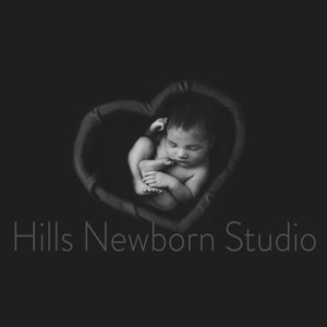 Black and White Heart Prop  Digital Newborn Backdrop