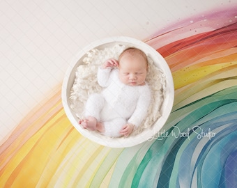 Rainbow Newborn Digital Backdrop