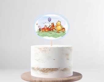 Winnie the Pooh Cake Topper | Classic Pooh, Tigger & Piglet Birthday Decor | Handmade Cake Topper | Baby Shower or Birthday