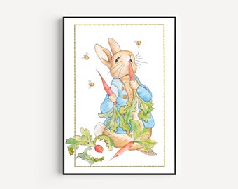 Peter Rabbit Nursery PRINT, Nursery decor wall Art, Baby shower gift, Boy Wall Decor, Bedroom Decor, Little Boy Room Decor, Beatrice Potter