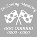 Race Flag Memorial Decal, in Loving Memory Vinyl Decal, Checked Flags ...
