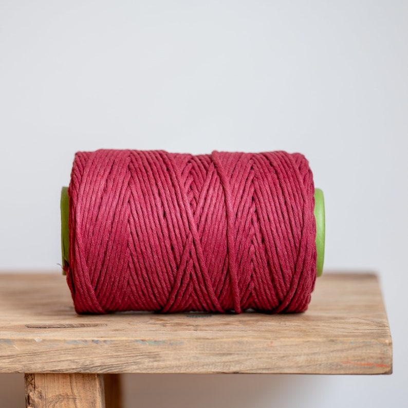 Macrame Cord String Rope /'/'WINE/' Single Strand String Super Soft 5MM Luxe Cotton Cord