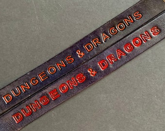 Dungeons and Dragons Leather Snap Bracelet