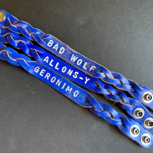 Doctor Who Braided Leather Snap Bracelet (OLD STOCK)