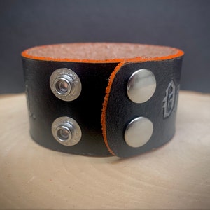 Gideon the Ninth, One Flesh, One End. 1.5 Thick Adjustable Leather Cuff Bracelet image 8