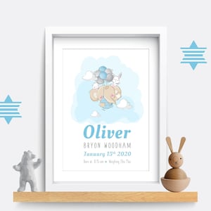 Nuovi dati di nascita del bambino personalizzati stampano - Newborn custom name print - Regalo personalizzato per il nuovo bambino - Baby keepsake - Nursery wall art
