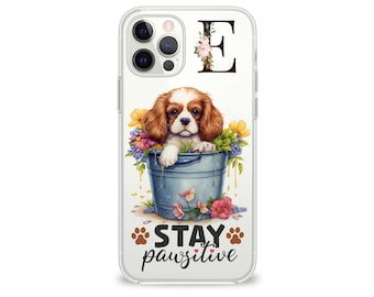 Personalised Cavalier King Charles Spaniel Flexi Case for iPhone Samsung Galaxy - Flexible Phone Case with Puppy Design - Custom Phone Cover