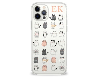 Personalised Cats Flexi Phone Case for iPhone and Samsung Galaxy - High Quality Flexible Case with Cat Design