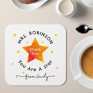 Personalised Teacher Gift Coaster // Graduation Gift // School Leaver Gift // Personalised Coaster Teacher // Coaster Customised Gift